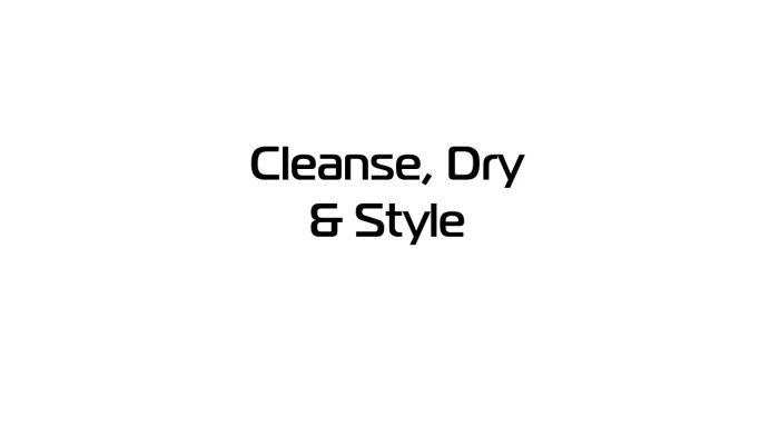 Cleanse, Dry & Style 